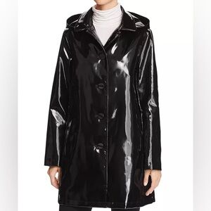 NWOT Jane Post Iconic Black Slicker Raincoat Women’s Small
